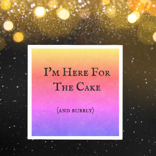 Birthday Funny Saying Champagne Dessert Napkins