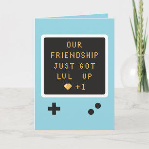 Birthday Gameboy Friendship Level Up Another Year Card