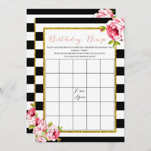 Birthday Games x2 - how old bingo game Invitation