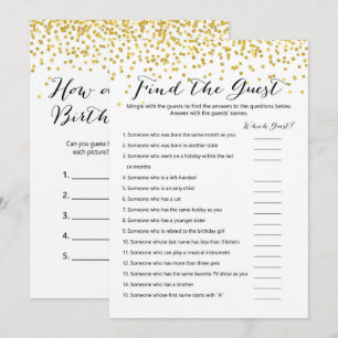 Birthday Games x2 - how old find the guest Invitation