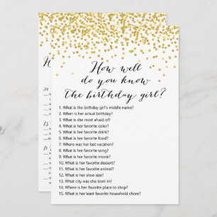 Birthday Games x2 - phone game who knows Invitation