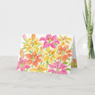 Birthday Garden Lilies Card Joy Happiness Always
