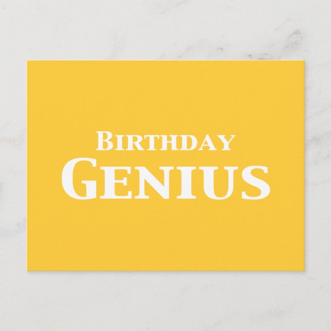 Birthday Genius Gifts Postcard (Front)