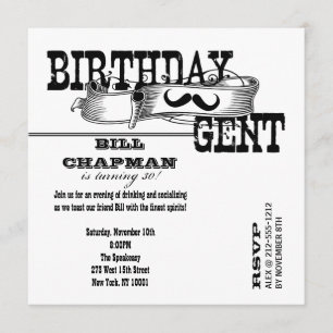 Birthday Gent Invitation