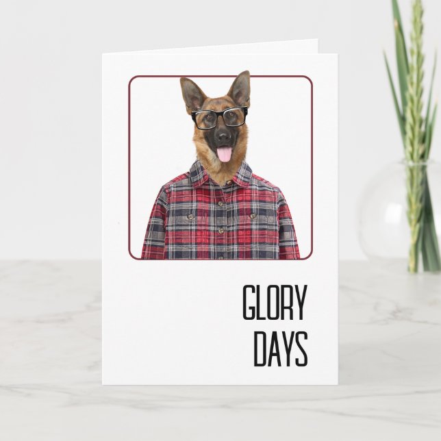 Birthday German Shepherd Dog Humor Card (Front)