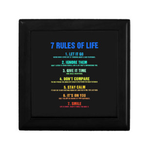 Birthday Gift 7 Rules Of Life Box