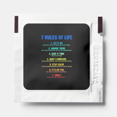 Birthday Gift 7 Rules Of Life Hand Sanitizer Packet