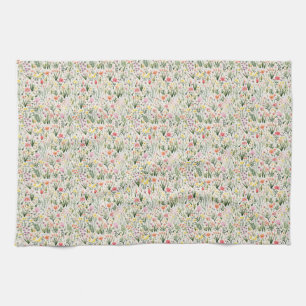 Birthday Gift A Garden Of Flowers Kitchen Towel