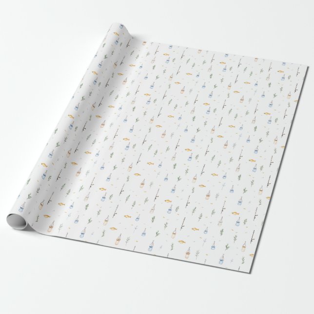 Birthday Gift | Always Think Like A Fish Wrapping Paper (Unrolled)