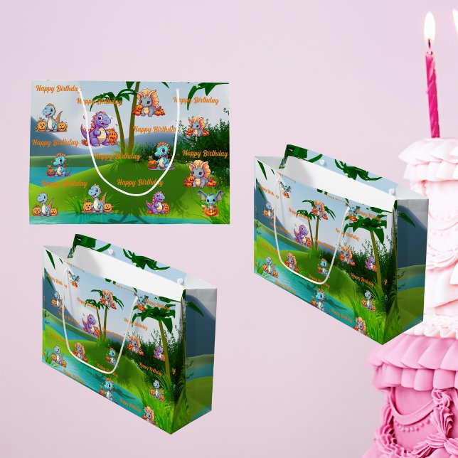 Birthday Gift Bag Spooky Baby Dino Theme (Creator Uploaded)