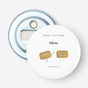 Birthday gift, biscuit themed gift, cute bottle opener
