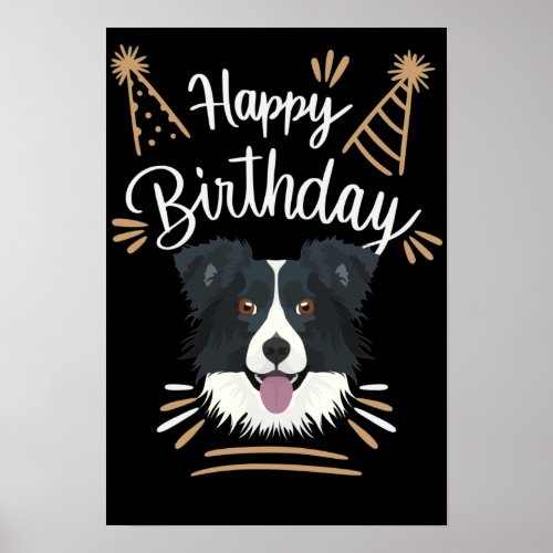 Birthday Gift Border Collie Poster