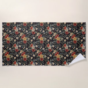 Birthday Gift Colorful Floral Beach Towel