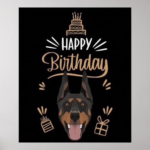 Birthday Gift Doberman Poster
