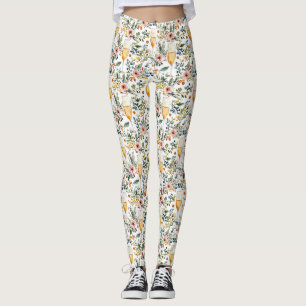Birthday Gift   Festive Floral With Champange Leggings