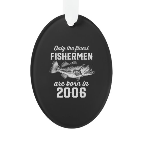 Birthday Gift Fisherman Fishing 2006 Ornament