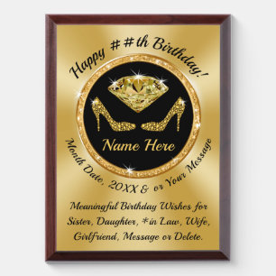 Birthday Gift for Daughter in Law, Daughter, Wife, Award Plaque