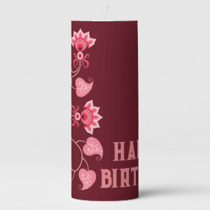 BIRTHDAY GIFT FOR MOM, DAD, SISTER, SON, FRIEND PILLAR CANDLE
