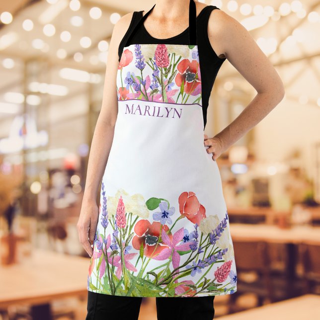Birthday Gift for Mother, Elegant Mom Gift Floral  Apron (Creator Uploaded)