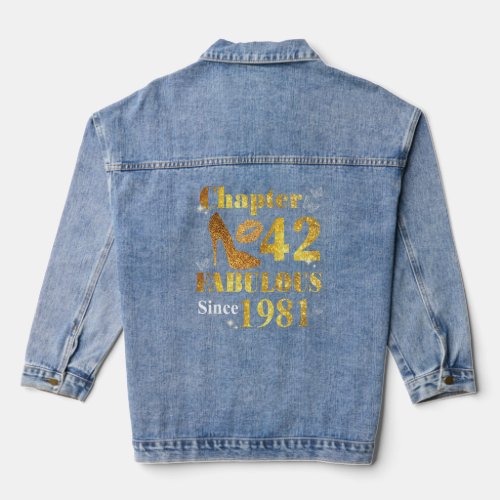 Birthday Gift For Women in 42 Vintage 1981  Denim Jacket