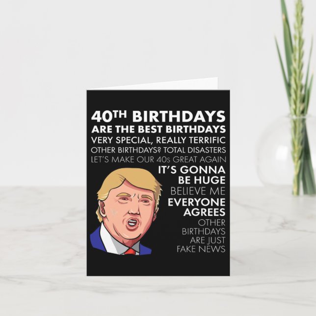 Birthday Gift Funny Trump Quote Shirt For Men  Card (Front)