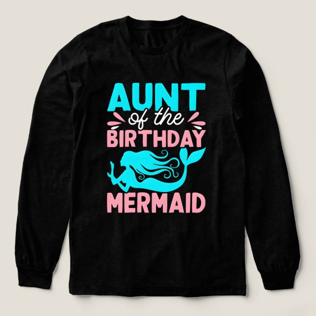 Birthday Gift: Funny Vintage Mermaid Aunt Tee 2025 (Design Front)