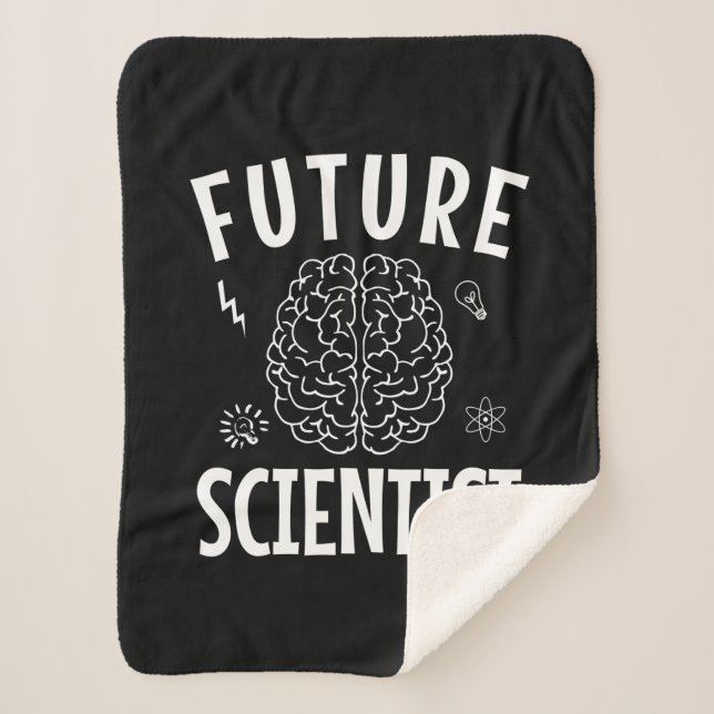 Birthday Gift | Future Scientist Sherpa Blanket (Front)