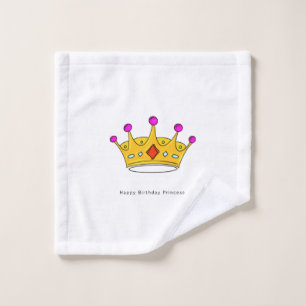 Birthday gift, happy birthday princess, cute wash cloth