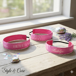 Birthday Gift Hot Pink Sporty Headband Style