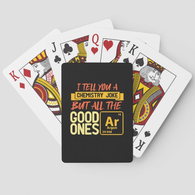 Birthday Gift | I Tell You A Chemistry Poker Cards (Back)