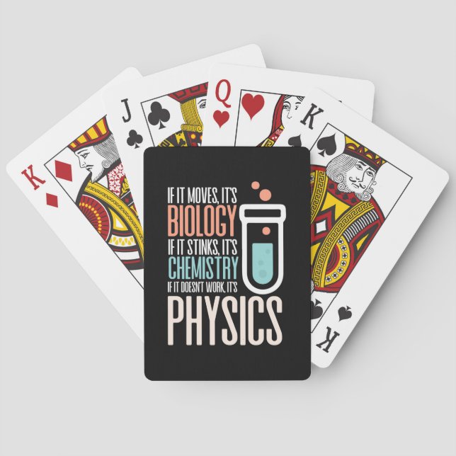 Birthday Gift | If It Moves It Is Biology Poker Cards (Back)