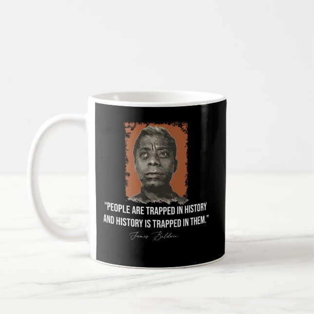 Birthday Gift James Baldwin Gift Music Fans Coffee Mug (Left)