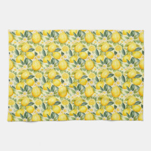 Birthday Gift Lemon and Daisy Seamless Kitchen Towel