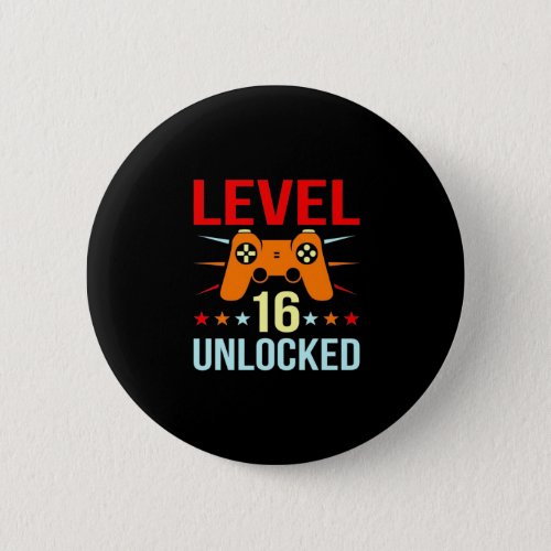 Birthday Gift  Level 16 Unlocked Gamer Button
