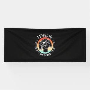 Birthday Gift Level 16th Birthday Unlocked Banner