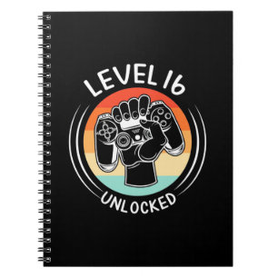Birthday Gift   Level 16th Birthday Unlocked Notebook