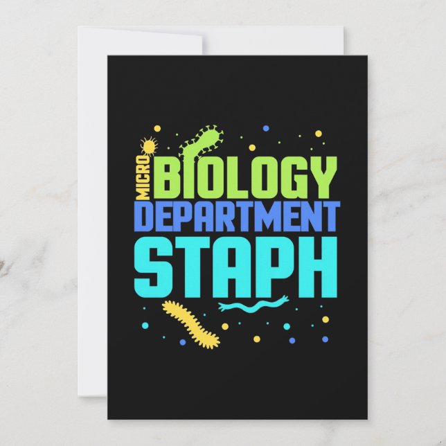 Birthday Gift | Micro Biology Department Staph Invitation (Front)