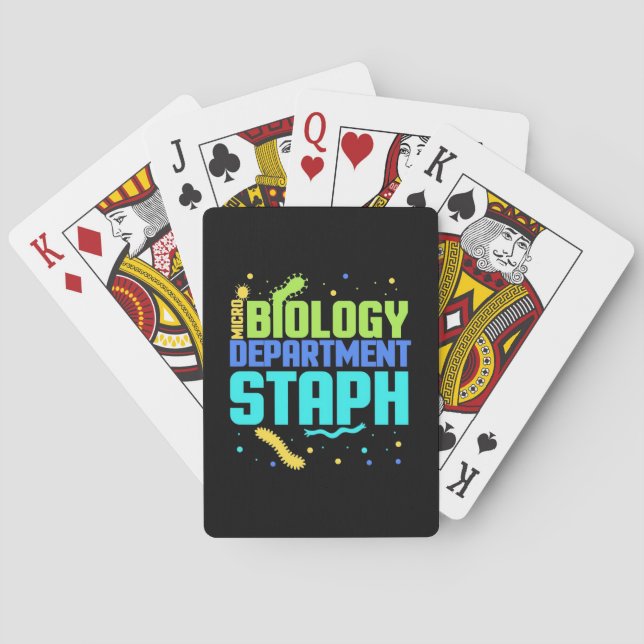 Birthday Gift | Micro Biology Department Staph Poker Cards (Back)