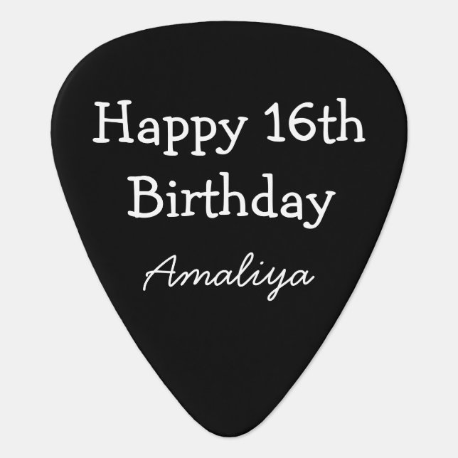 Birthday gift personalized Custom Name  Guitar Pic Guitar Pick (Front)