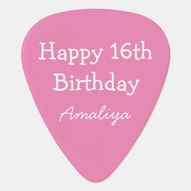 Birthday gift personalized Custom Name  Guitar Pic Pick (Front)