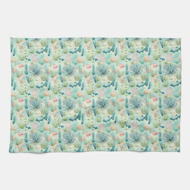 Birthday Gift | Saltwater Heals Everything Kitchen Towel (Horizontal)