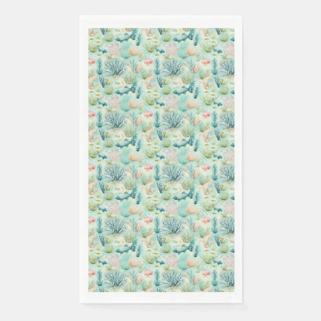 Birthday Gift | Saltwater Heals Everything Paper Guest Towels (Front)