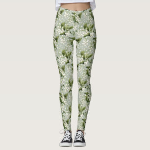 Birthday Gift Seamless Lily of the Valley Flower Leggings