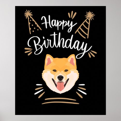 Birthday Gift Shiba Inu Poster