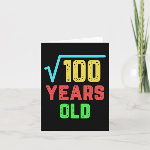 Birthday Gift Square Root Of 100 10 Years Old 