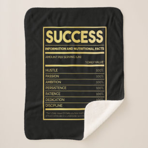 Birthday Gift Success Nutritional Facts Sherpa Blanket