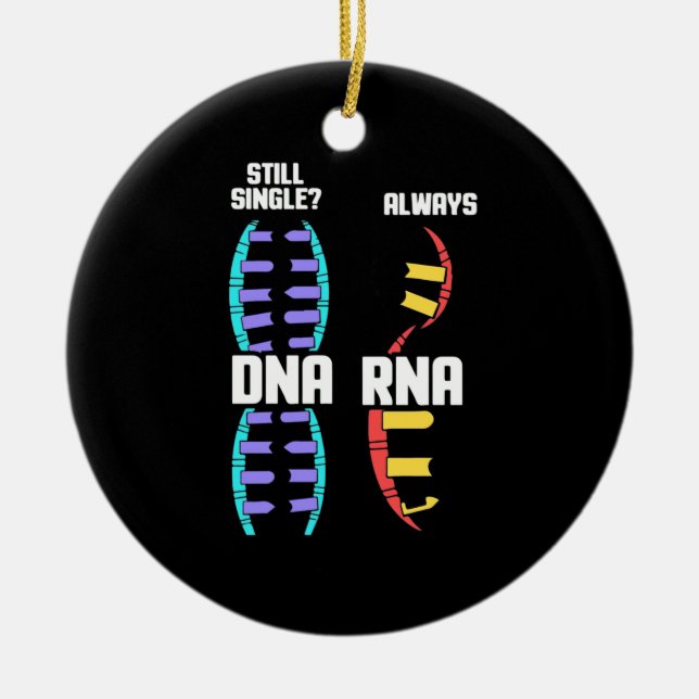 Birthday Gift | Teacher Biologist DNA And RNA Ceramic Ornament (Front)