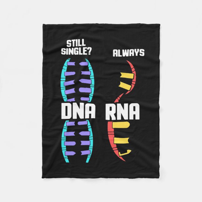 Birthday Gift | Teacher Biologist DNA And RNA Fleece Blanket (Front)