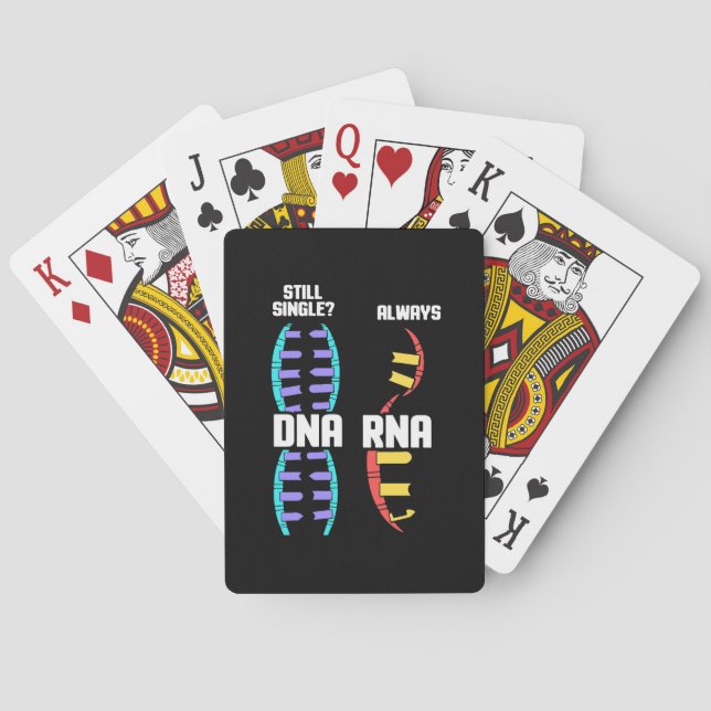 Birthday Gift | Teacher Biologist DNA And RNA Poker Cards (Back)