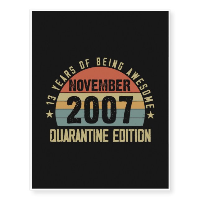 Birthday Gift  Temporary Tattoos (Front)